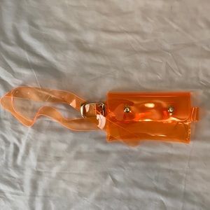 Orange Transparent Clear Fanny Pack Bag